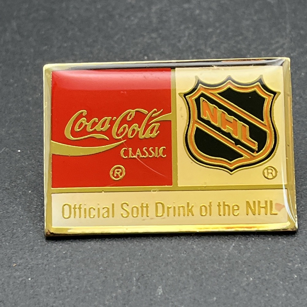 Coca-Cola Coke Official Soft Drink Of The NHL Hockey Lapel Hat Pin